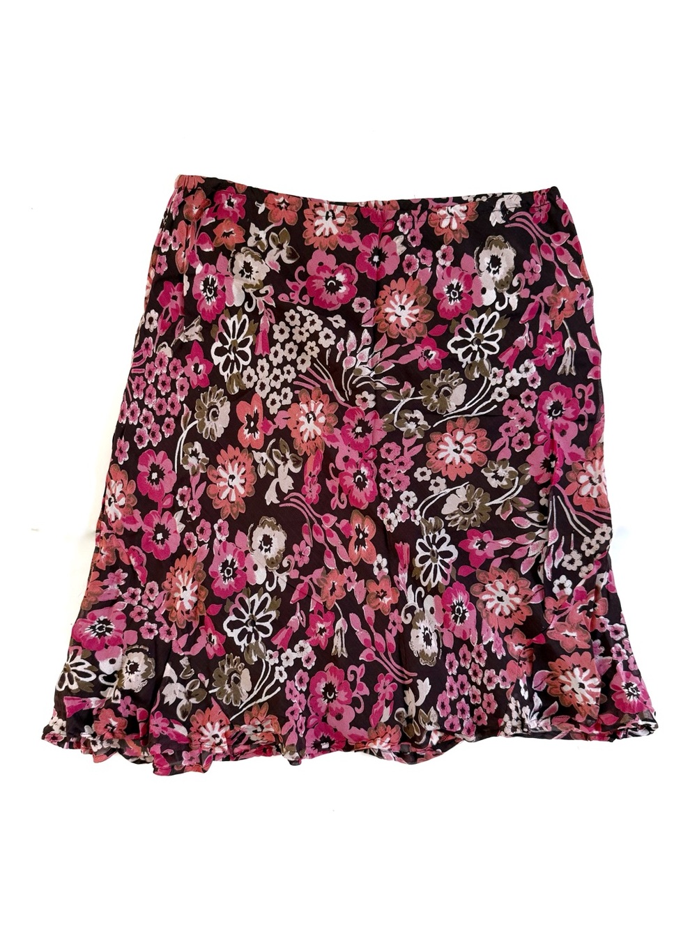 Jennifer Moore Women's Floral Pink A-Line Skirt Sz 6